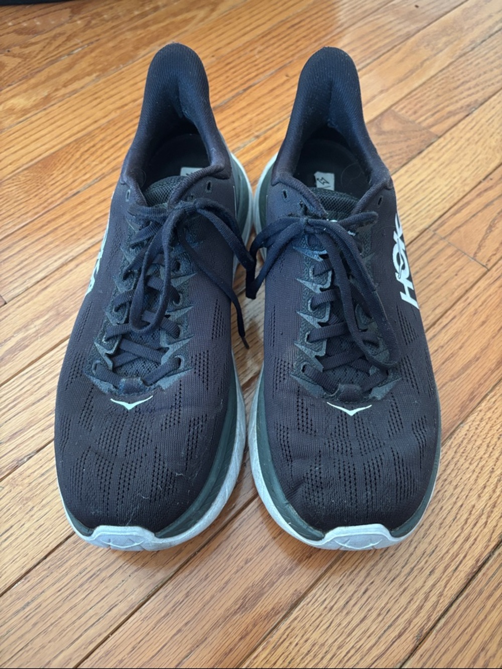 Hoka Black and White Men's Running Shoes